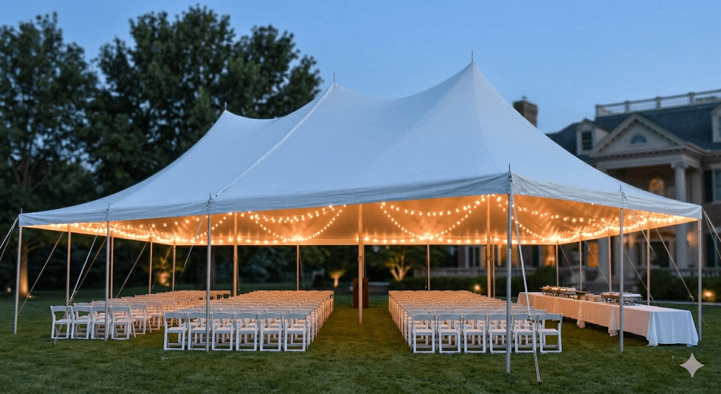 20x40 Pole Tent Maximum Coverage