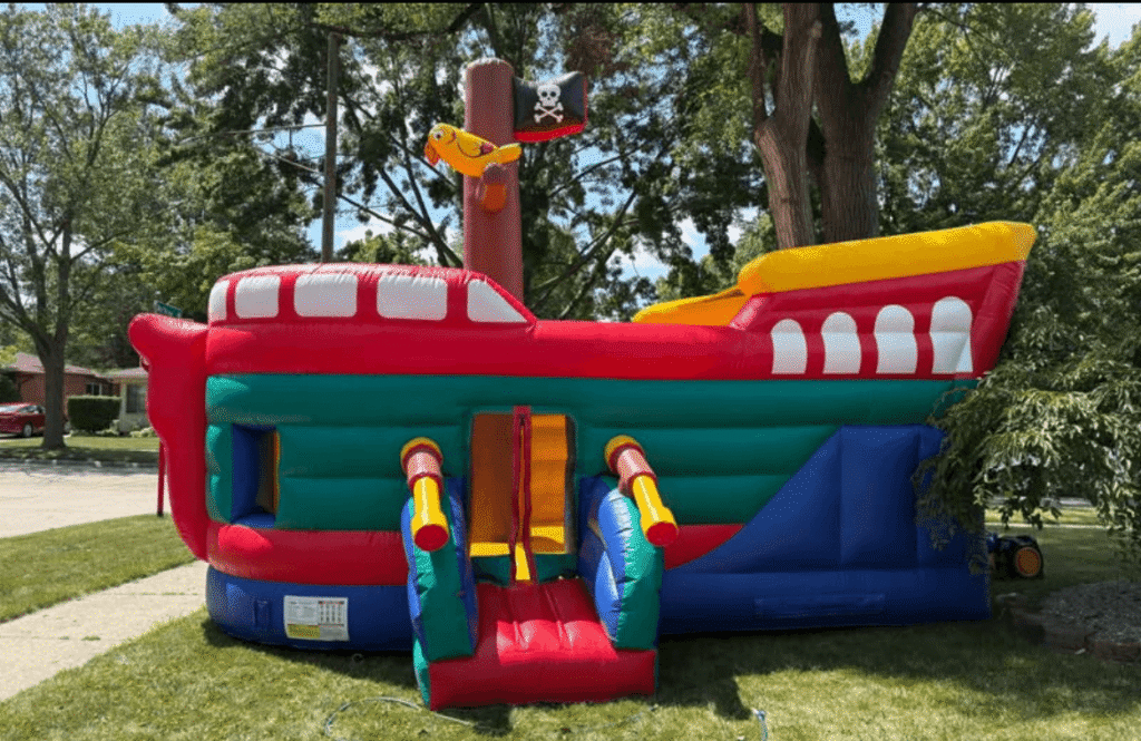 All Aboard the Jolly Roger Pirate Ship Adventure Bouncer